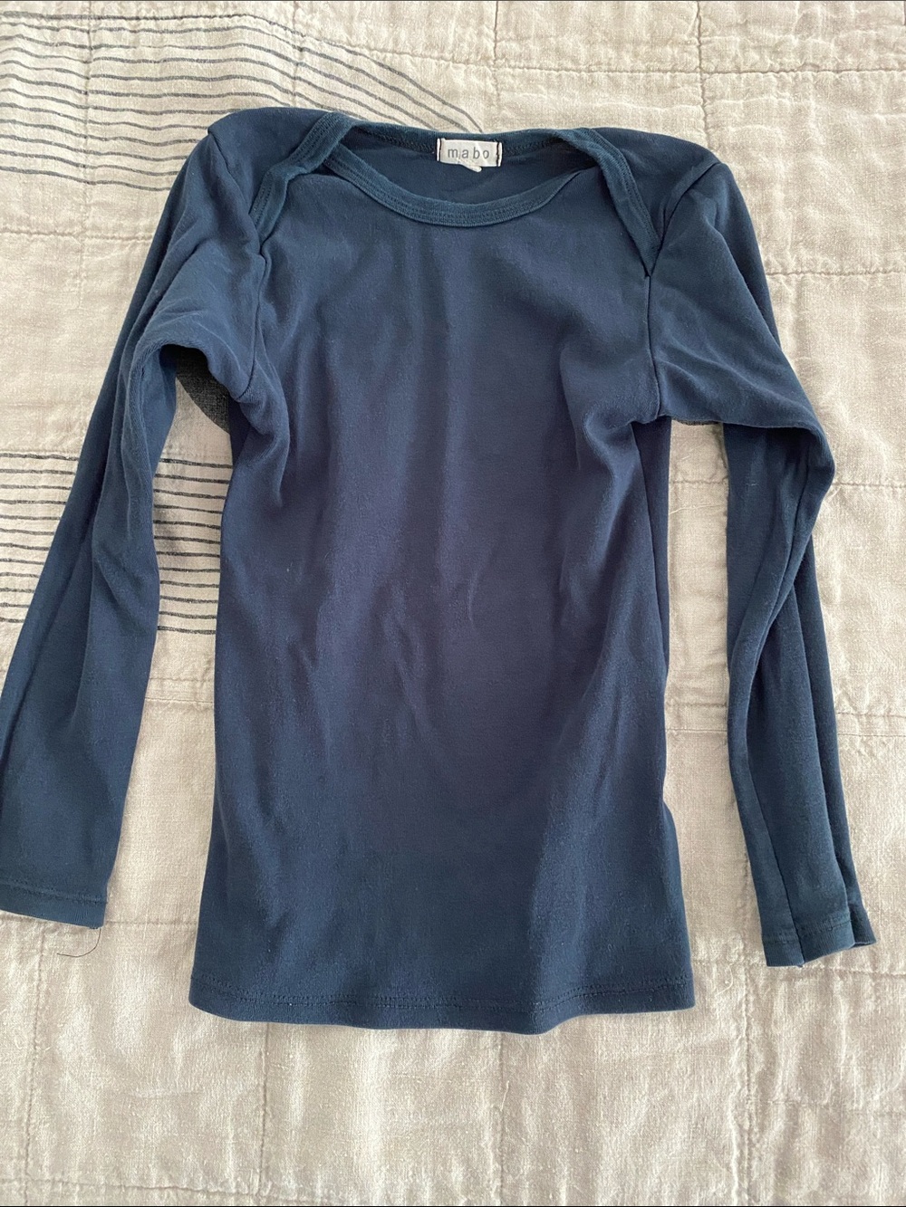 Mabo Kids' Long Sleeve Crewneck Top - Navy